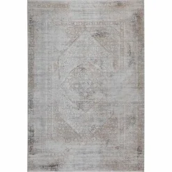 Viadurini Carpets Teppiche-Rutschfester Teppich in Grau-Beige-Akrilic und Viskose mit Zeichnung - Präsident