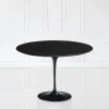 Viadurini Living Tulip Tische|Ausziehbare Esstische-Saarinen Tulip Tisch H 74 ausziehbar aus schwarzem Flüssiglaminat Made in Italy - Scharlachrot