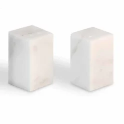 Viadurini Kitchen Küchenzubehör-Salz- und Pfefferbehälter aus weißem Carrara-Marmor Made in Italy - Julio