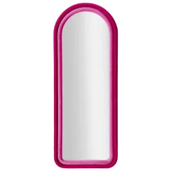 Viadurini Decor Wandspiegel-Samtbezogener MDF-Wandspiegel mit gewölbter Oberseite - Jessica