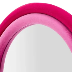 Viadurini Decor Wandspiegel-Samtbezogener MDF-Wandspiegel mit gewölbter Oberseite - Jessica