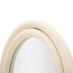 Viadurini Decor Wandspiegel-Samtbezogener MDF-Wandspiegel mit gewölbter Oberseite - Jessica