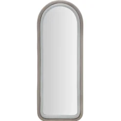 Viadurini Decor Wandspiegel-Samtbezogener MDF-Wandspiegel mit gewölbter Oberseite - Jessica