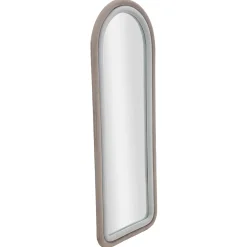 Viadurini Decor Wandspiegel-Samtbezogener MDF-Wandspiegel mit gewölbter Oberseite - Jessica