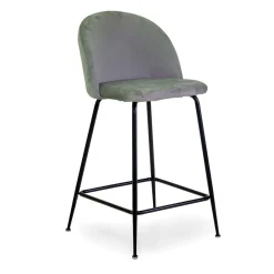 Viadurini in the Garden Küchenhocker-Samt-Hocker mit Metallgestell in verschiedenen Ausführungen - Penna