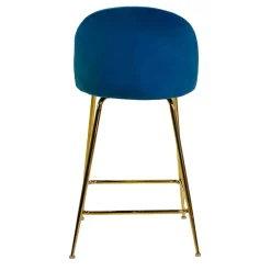 Viadurini in the Garden Küchenhocker-Samt-Hocker mit Metallgestell in verschiedenen Ausführungen - Penna