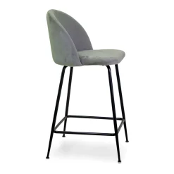 Viadurini in the Garden Küchenhocker-Samt-Hocker mit Metallgestell in verschiedenen Ausführungen - Penna