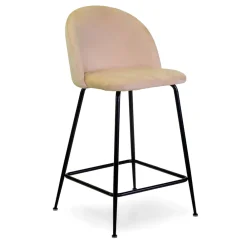 Viadurini in the Garden Küchenhocker-Samt-Hocker mit Metallgestell in verschiedenen Ausführungen - Penna