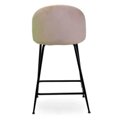 Viadurini in the Garden Küchenhocker-Samt-Hocker mit Metallgestell in verschiedenen Ausführungen - Penna