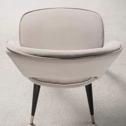 Viadurini Living Moderne Stühle-Samtstuhl mit Beinen aus schwarzem Metall und satiniertem Messing, 4 Stück - Sibea