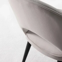 Viadurini Living Moderne Stühle-Samtstuhl mit Beinen aus schwarzem Metall und satiniertem Messing, 4 Stück - Sibea