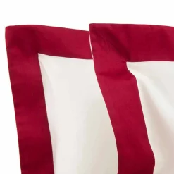 Viadurini Textile Bettlaken-Satin Sheet Set für Doppelbett mit farbigen Kanten - Hyazinthe