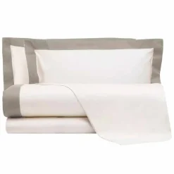 Viadurini Textile Bettlaken-Satin Sheet Set für Doppelbett mit farbigen Kanten - Hyazinthe
