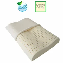 PROGETTO NOTTE Kopfkissen-Satz von 2 Hypoallergen und Atmungsaktiv 100% Latex-Kissen - Bio Cervical