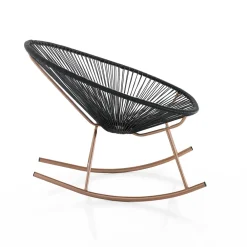 Viadurini in the Garden Moderne Sessel-Schaukelsessel für den Innen- und Außenbereich aus Metall – Elio