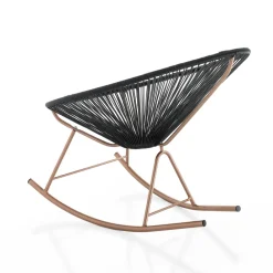 Viadurini in the Garden Moderne Sessel-Schaukelsessel für den Innen- und Außenbereich aus Metall – Elio