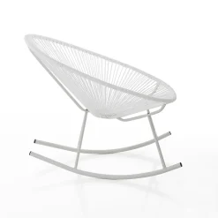 Viadurini in the Garden Moderne Sessel-Schaukelsessel für den Innen- und Außenbereich aus Metall – Elio
