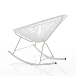 Viadurini in the Garden Moderne Sessel-Schaukelsessel für den Innen- und Außenbereich aus Metall – Elio