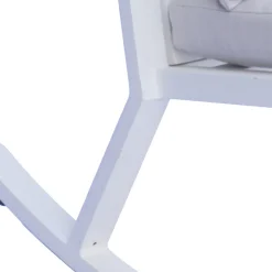 Viadurini in the Garden Gartenstühle Metall-Schaukelstuhl aus Aluminium für den Außenbereich mit gepolstertem Kissen - Brontolo