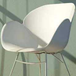 Viadurini Living Moderne Stühle-Schaukelstuhl für Wohnzimmer aus Metall und Polypropylen, 2 Stück - Lorena