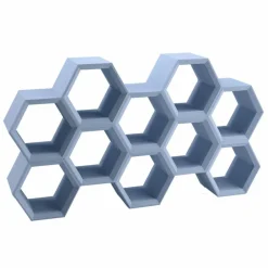 SLIDE Moderne Design Bücherregale-Schieben Sie Hexa-farbiges Wandbücherschrank in Italien