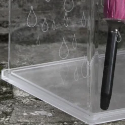 Viadurini Living Regenschirmständer Design-Schirmständer aus transparentem laserdekoriertem Acrylglas - Versio