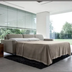 Viadurini Living Moderne Schlafsofas-Schlafsofa mit Halbinsel aus Metall und Polyurethan Made in Italy - Folle