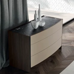 Viadurini Night Design Schlafzimmer Komplett-Schlafzimmer mit 4 Elementen im modernen Stil Made in Italy - Calimero