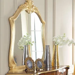 Viadurini Classic Kommoden-Schlafzimmerkommode aus eingelegtem Holz und Spiegel Made in Italy - Cambrige