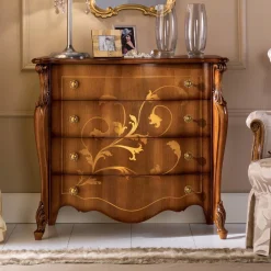Viadurini Classic Kommoden-Schlafzimmerkommode aus Holz mit Intarsien Made in Italy - Ottaviano