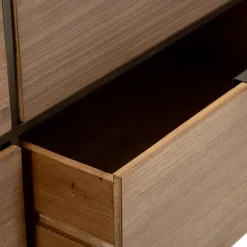 Viadurini Night Design Kommoden-Schlafzimmerkommode aus Tannenholz und Grauguss mit 6 Schubladen - Cooper