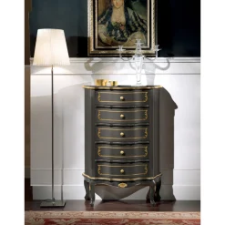 Viadurini Classic Kommoden-Schlafzimmerkommode mit 5 klassischen Holzschubladen Made in Italy - Leonor