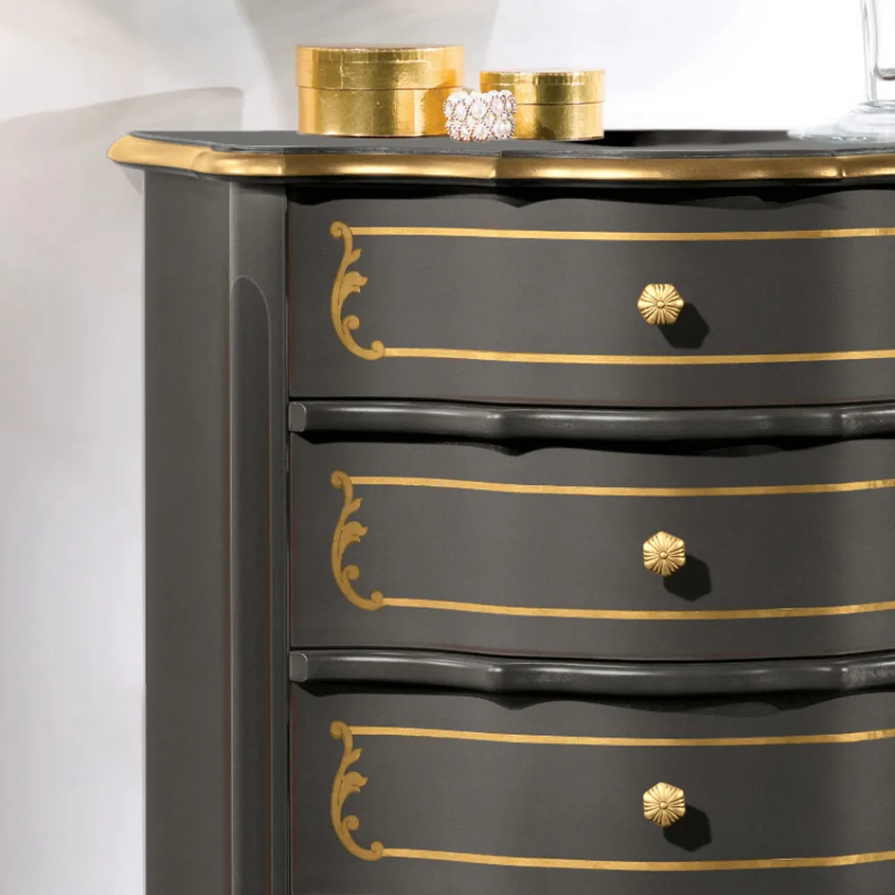 Viadurini Classic Kommoden-Schlafzimmerkommode mit 5 klassischen Holzschubladen Made in Italy - Leonor