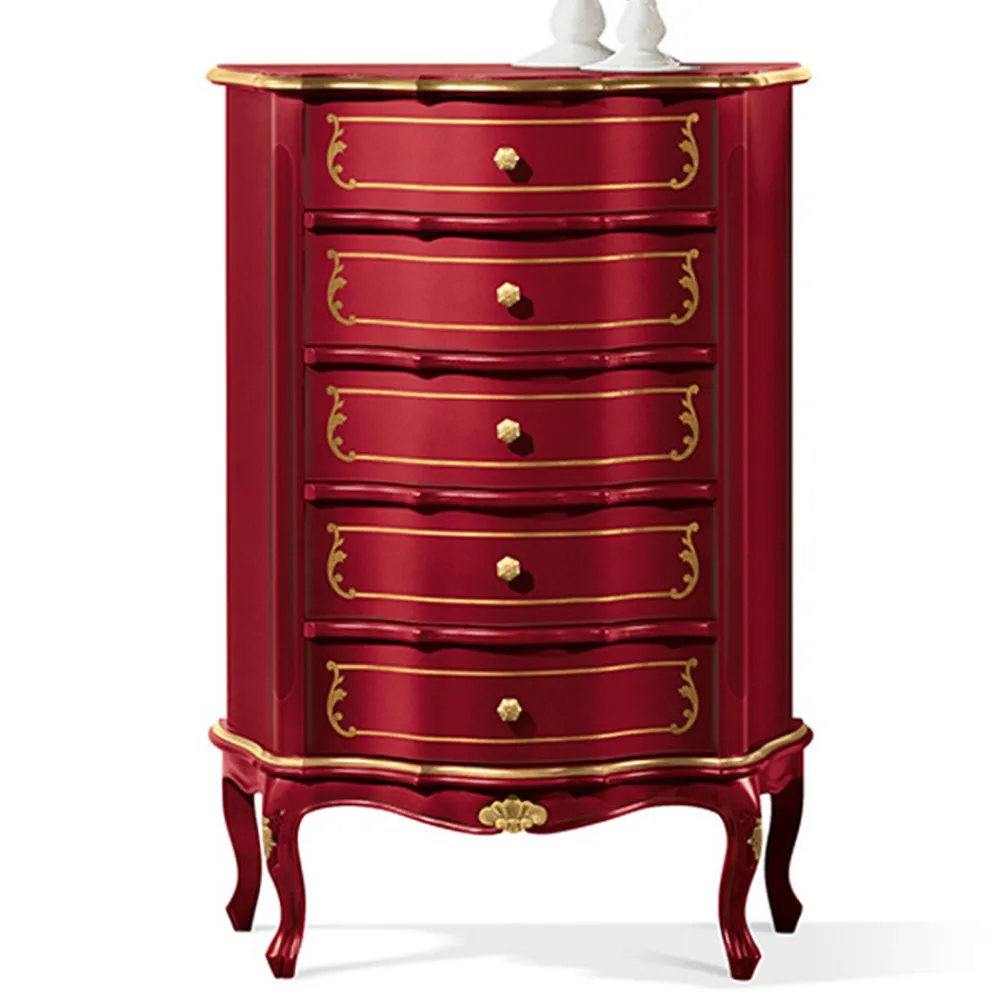 Viadurini Classic Kommoden-Schlafzimmerkommode mit 5 klassischen Holzschubladen Made in Italy - Leonor