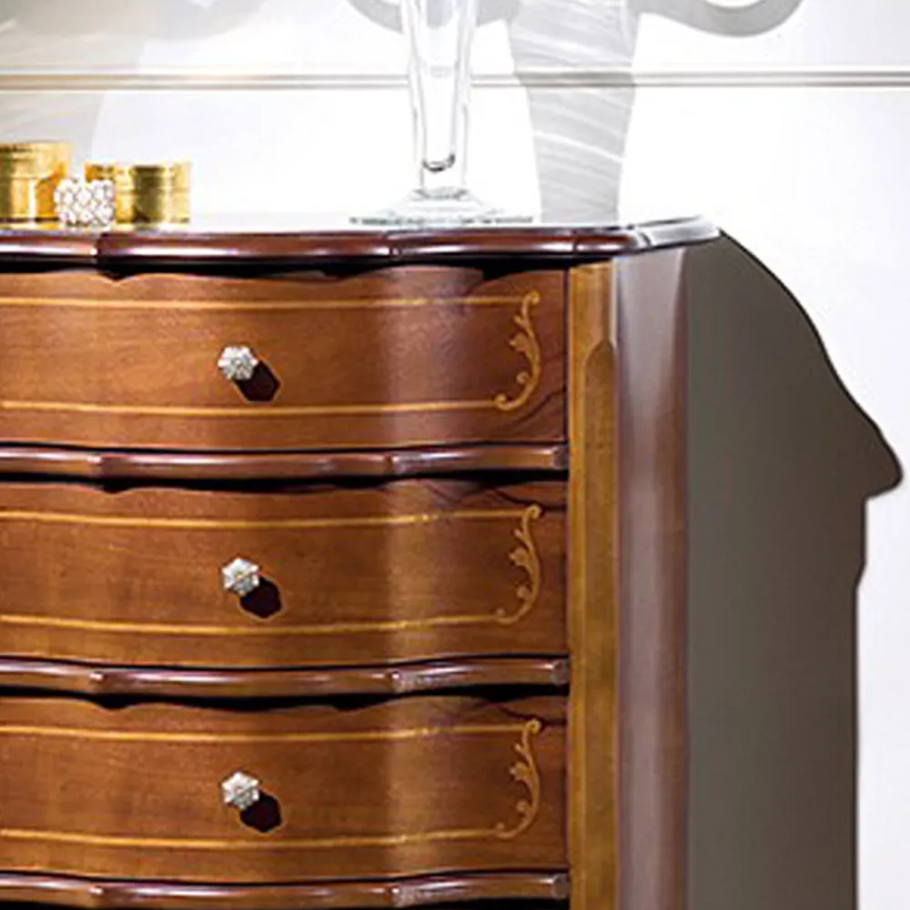 Viadurini Classic Kommoden-Schlafzimmerkommode mit 5 klassischen Holzschubladen Made in Italy - Leonor