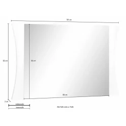 Viadurini Decor Wandspiegel-Schlafzimmerspiegel oder Wandeingang gewölbtes Design 2 Größen - Sabine