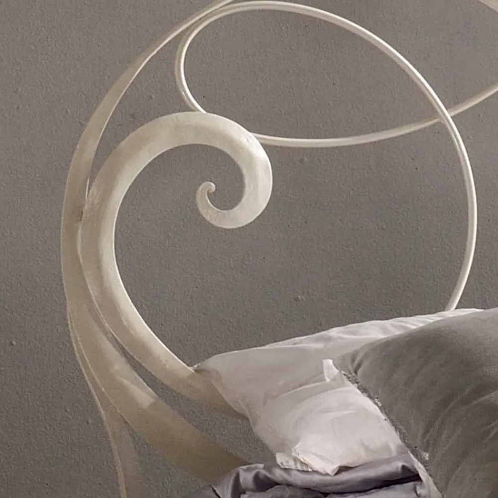 Viadurini Night Design Maßgeschneiderte Möbel|Schmiedeeisen Doppelbetten-Schmiedeeisen Doppelbett Dekoration 160x190 cm Atena Made in Italy