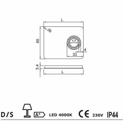 Viadurini Bathroom Badspiegel-Schminkspiegel im modernen Design, LED-Beleuchtung, Maren