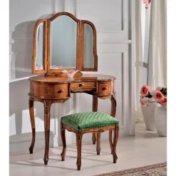 Viadurini Classic Kommoden-Schminktisch aus Holz mit Schubladen und Spiegel Made in Italy - Luxus