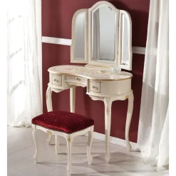 Viadurini Classic Kommoden-Schminktisch aus Holz mit Schubladen und Spiegel Made in Italy - Luxus