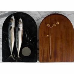 Viadurini Kitchen Küchenzubehör-Schneidebrett und Küchenzubehör in Marmor, Holz und Stahl Luxusdesign - Icaro