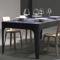 Viadurini Design Design Schreibtische-Schreibtisch / Esstisch rechteckig in modernem Design Merlot