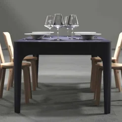 Viadurini Design Design Schreibtische-Schreibtisch / Esstisch rechteckig in modernem Design Merlot