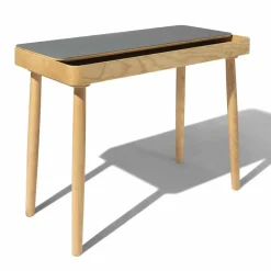 Viadurini Living Design Schreibtische-Schreibtisch aus massiver Esche natur mit Innenfach Made in Italy - Caspian