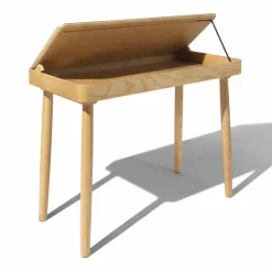 Viadurini Living Design Schreibtische-Schreibtisch aus massiver Esche natur mit Innenfach Made in Italy - Caspian