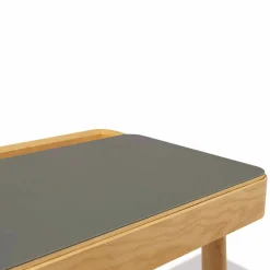 Viadurini Living Design Schreibtische-Schreibtisch aus massiver Esche natur mit Innenfach Made in Italy - Caspian