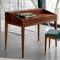 Viadurini Living Design Schreibtische-Schreibtisch aus Nussholz in modernem Design, L105xP65cm Acario