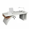 Viadurini Design Design Schreibtische-Schreibtisch Büro aus Holz und Solid Surface® Bridge Made in Italy