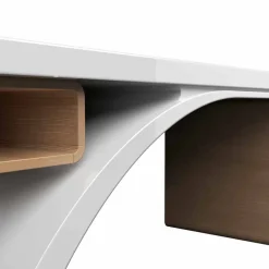 Viadurini Design Design Schreibtische-Schreibtisch Büro aus Holz und Solid Surface® Bridge Made in Italy