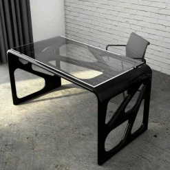 Viadurini Design Design Schreibtische-Schreibtisch in modernem Design aus Solid Surface® Illa Made in Italy